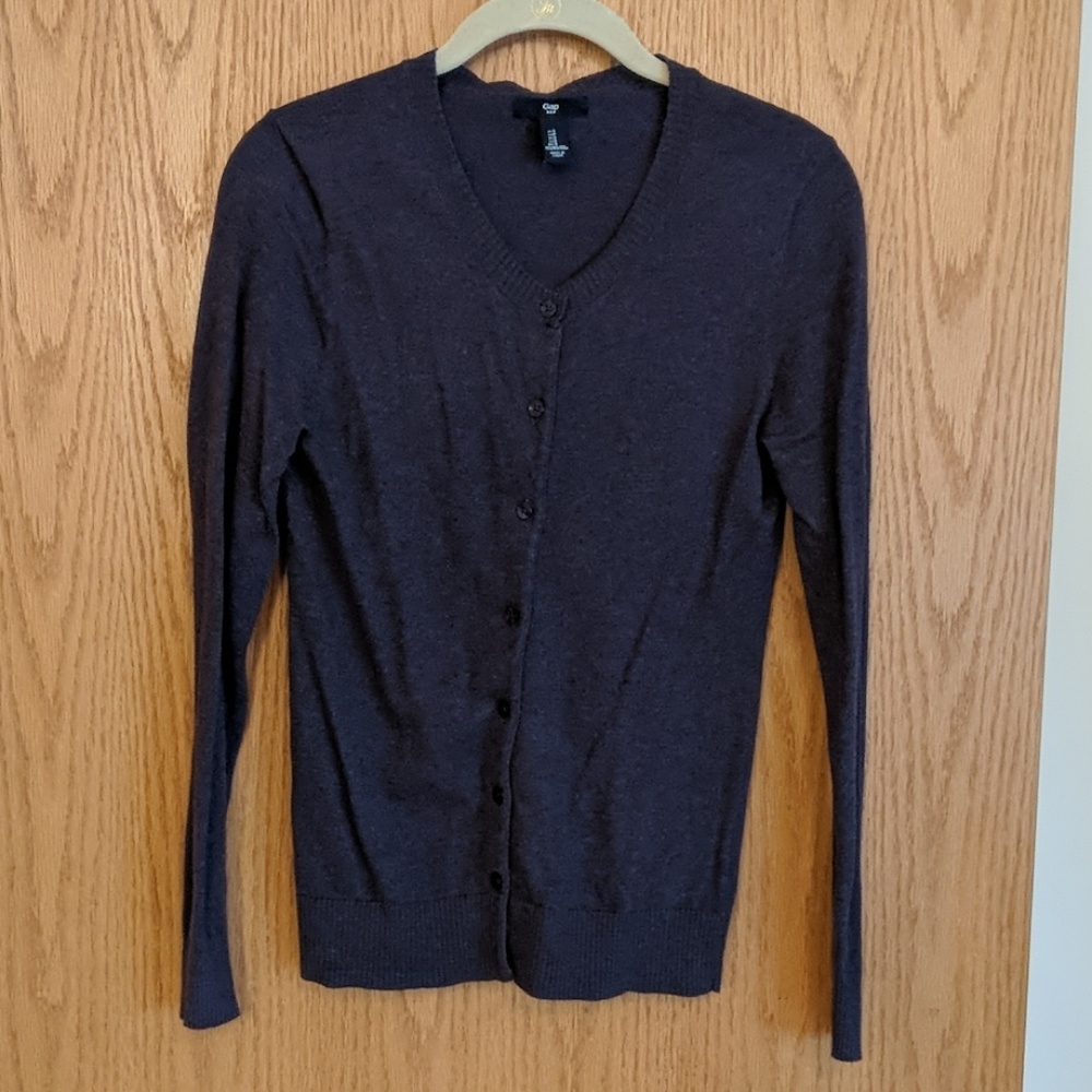 Gap factory purple cardigan